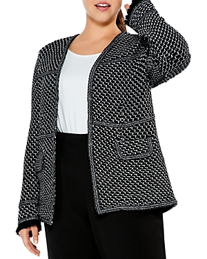 Nic+Zoe Plus Up Tempo Textured Open Front Jacket Nic+Zoe Plus Up Tempo Textured Open Front Jacket