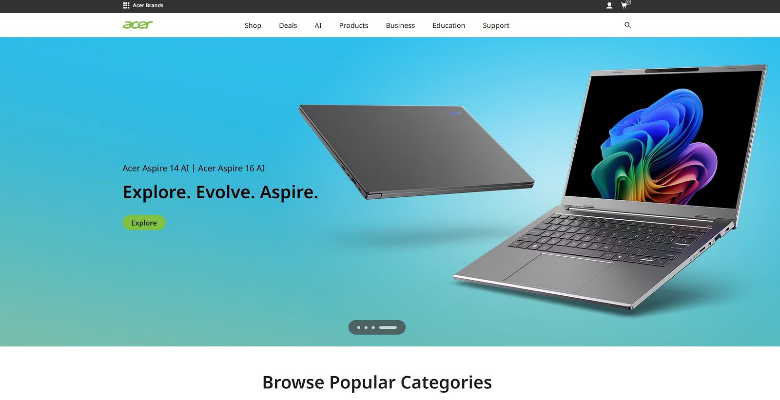 Acer laptops and technology products