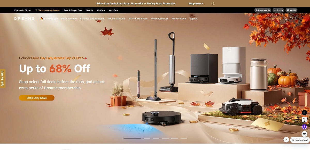 Dreame smart home technology and cleaning products