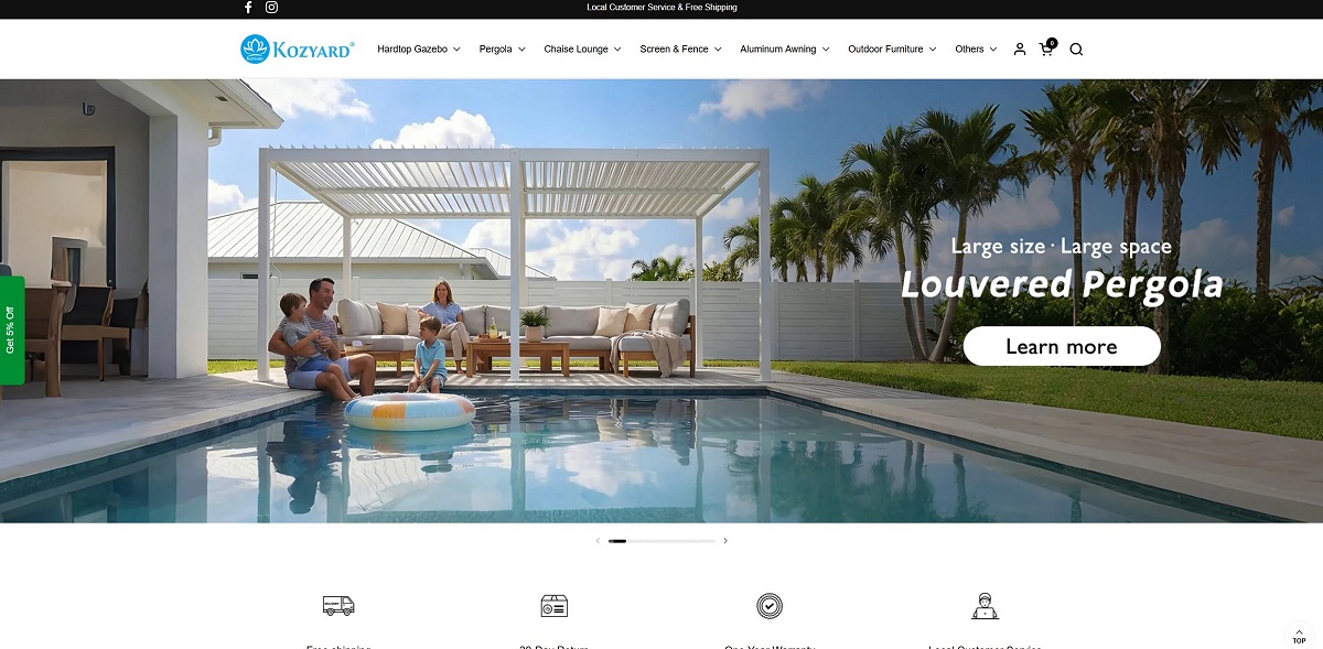 Kozyard gazebos and outdoor furniture