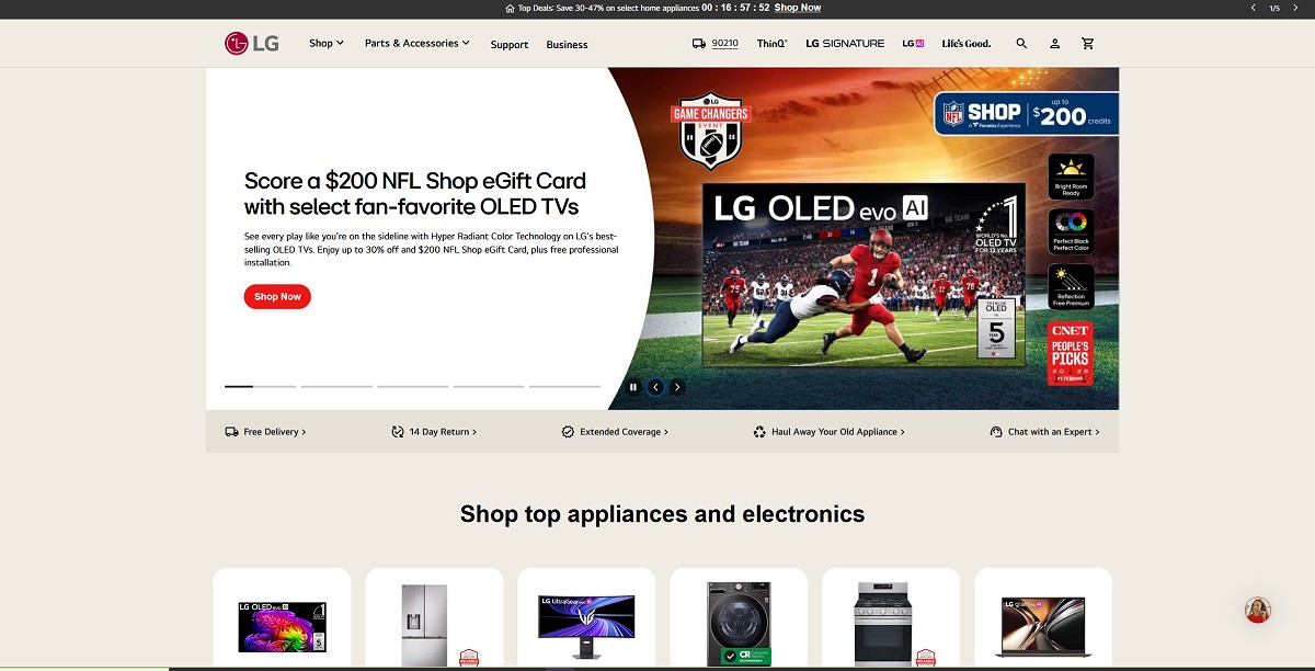 LG TVs and home technology products