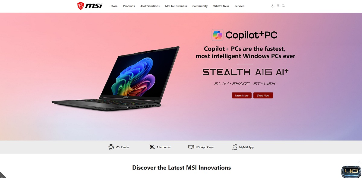 MSI gaming laptops and PC technology products
