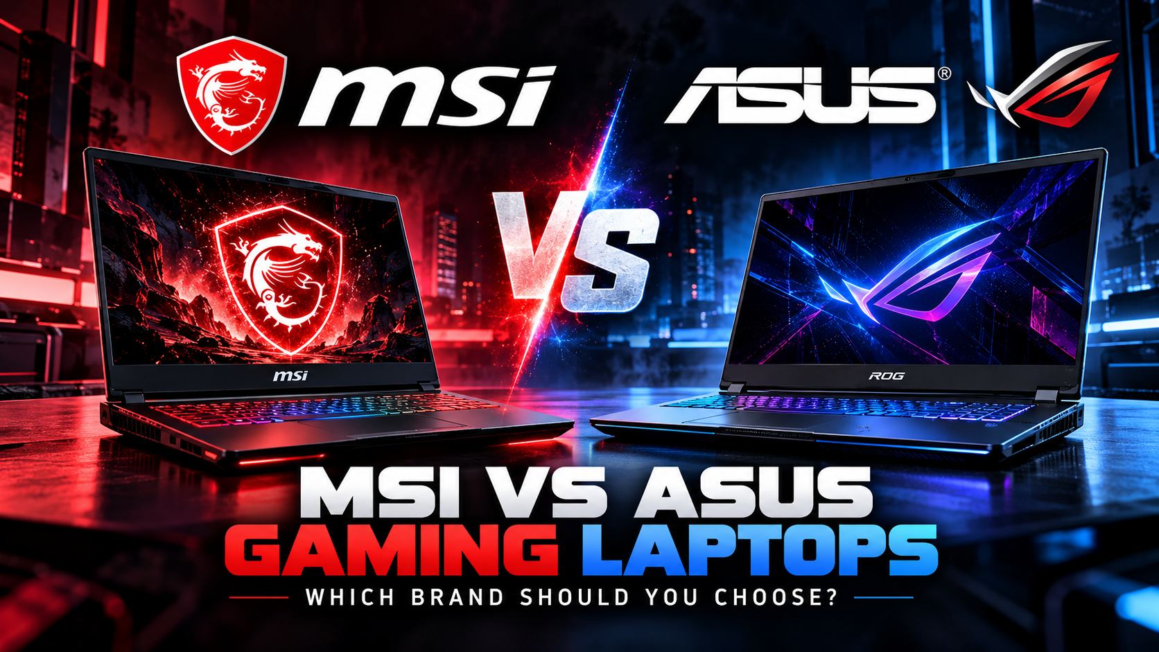 MSI vs ASUS gaming laptops compared side by side